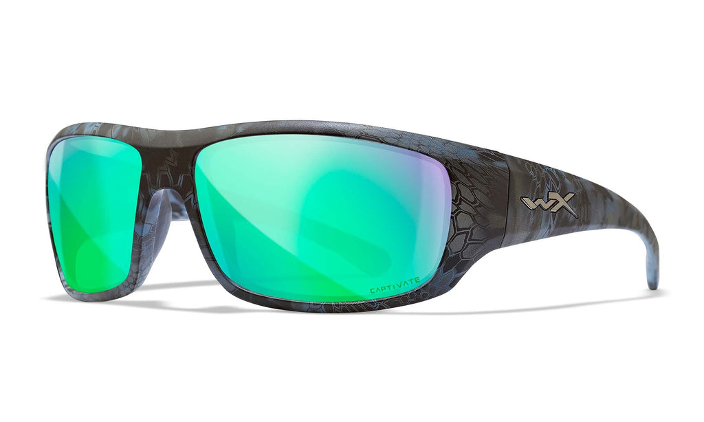 Wiley X WX OMEGA — Captivate Polarized - Green Mirror - Amber, Kryptek Neptune