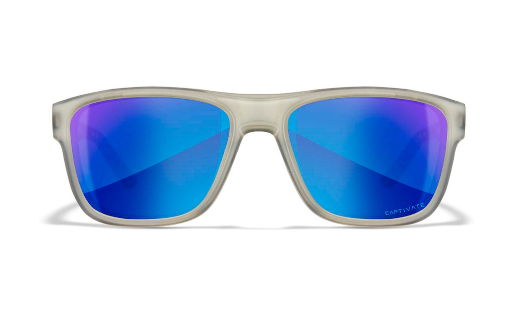 Wiley X WX OVATION — Captivate Polarized - Blue Mirror -  Grey, Matte Slate