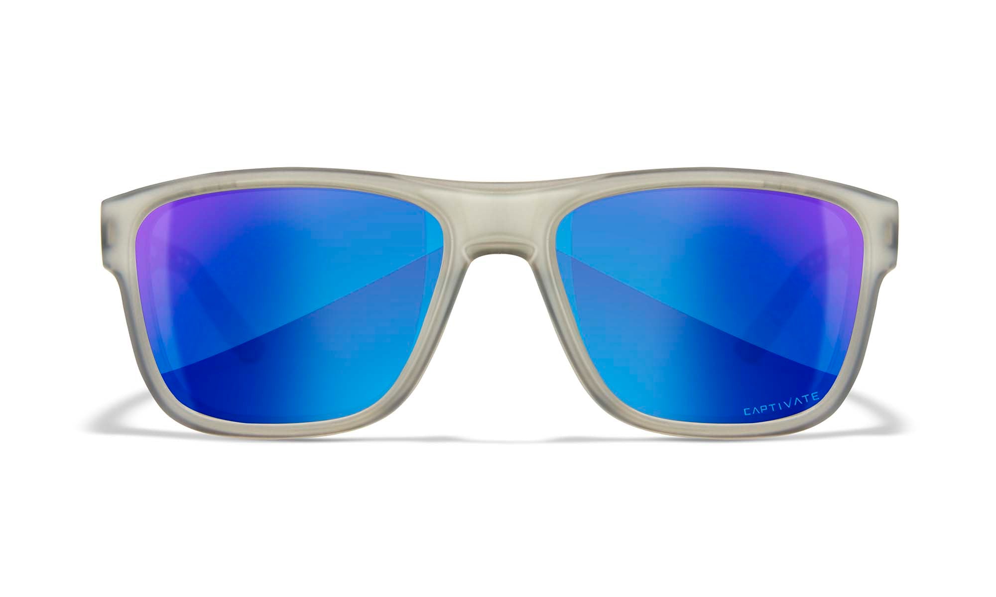 Wiley X WX OVATION — Captivate Polarized - Blue Mirror -  Grey, Matte Slate