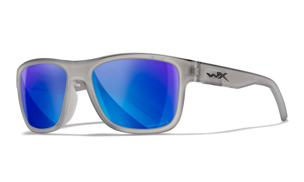 Wiley X WX OVATION — Captivate Polarized - Blue Mirror -  Grey, Matte Slate