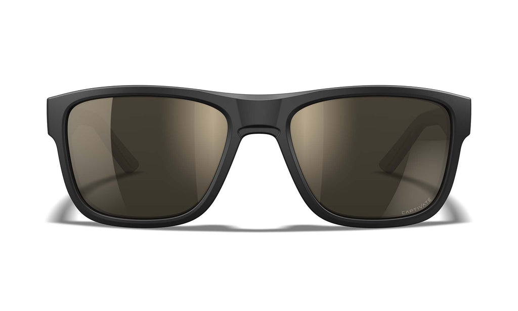 Wiley X WX OVATION — Captivate - Tungsten Mirror - Grey, Matte Black/Tan