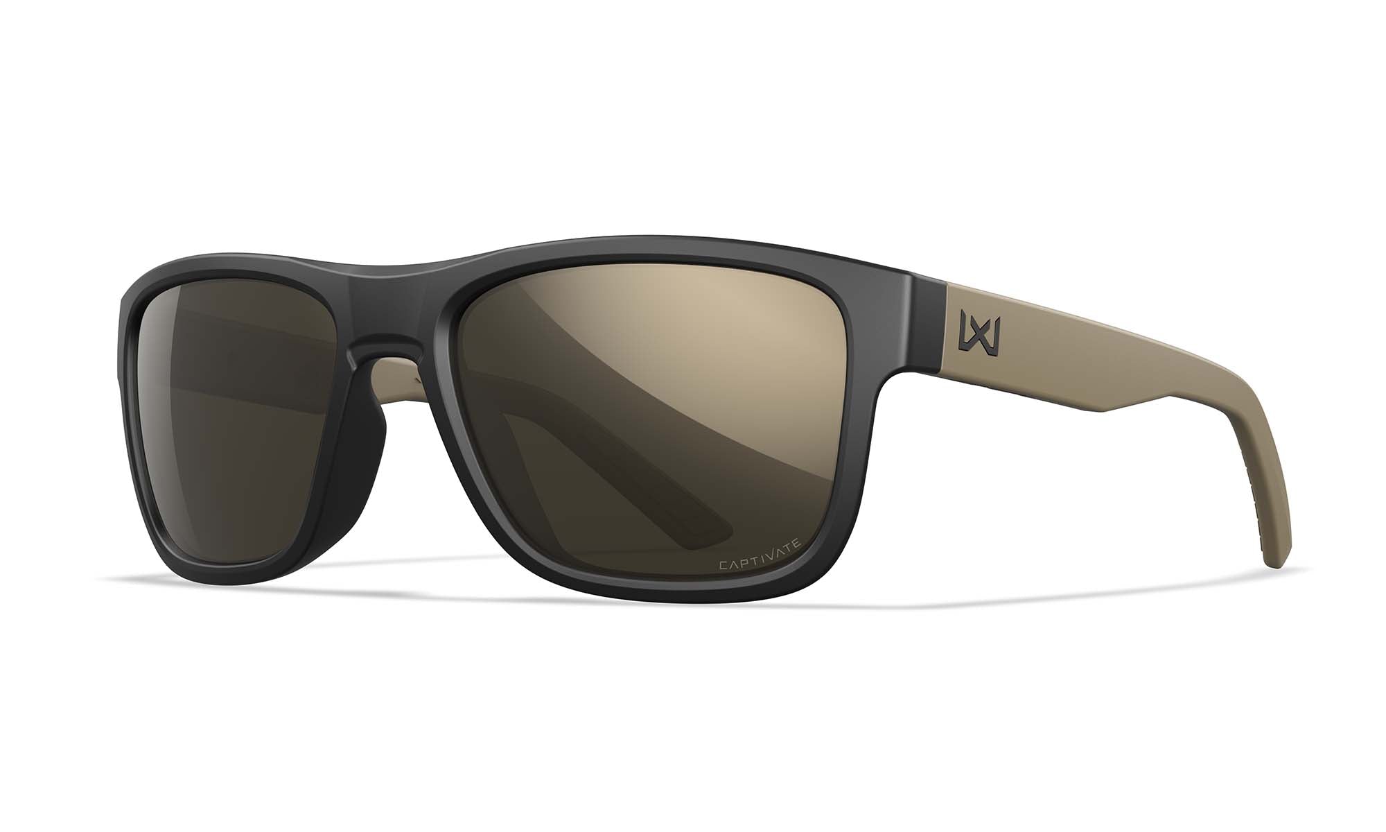 Wiley X WX OVATION — Captivate - Tungsten Mirror - Grey, Matte Black/Tan