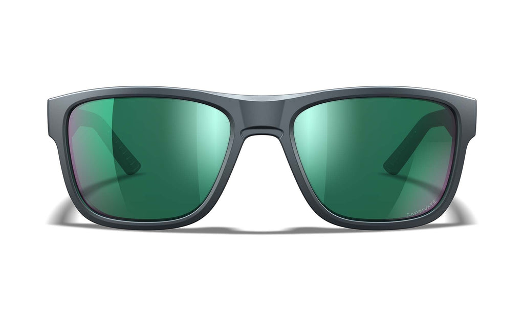 Wiley X WX OVATION — Captivate Polarized - Green Mirror - Amber, Matte Graphite