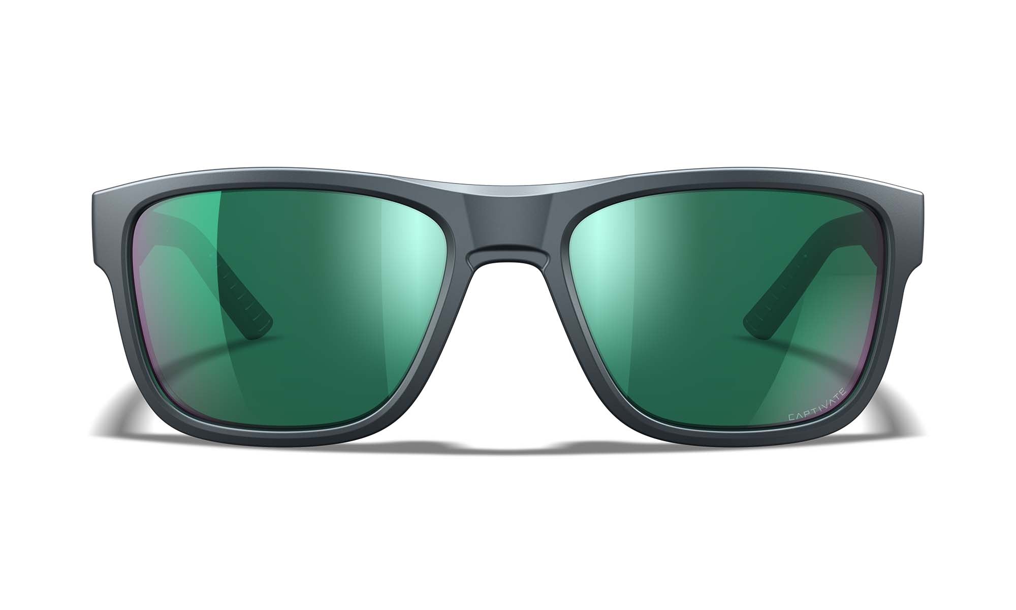 Wiley X WX OVATION — Captivate Polarized - Green Mirror - Amber, Matte Graphite
