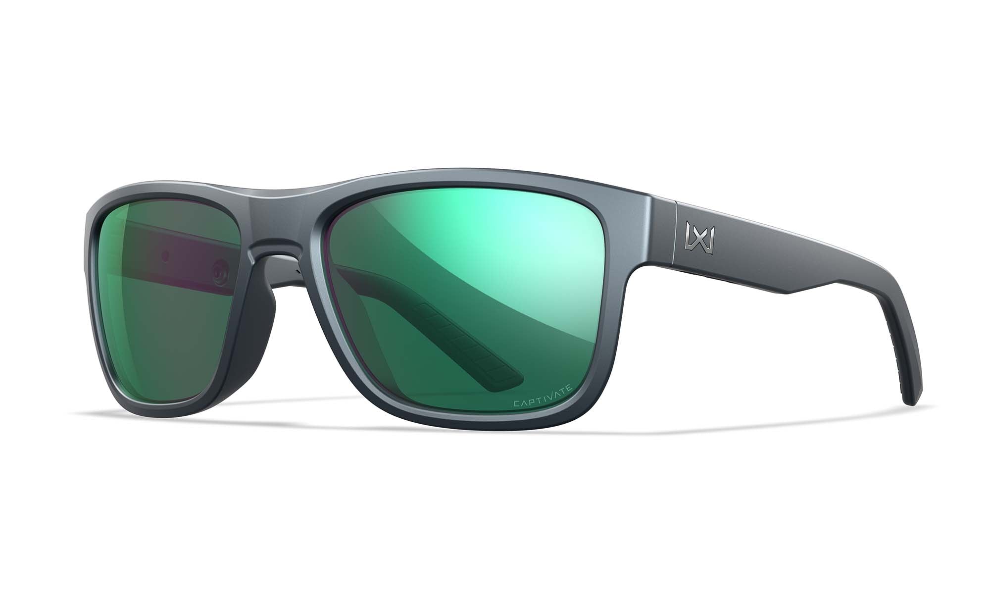 Wiley X WX OVATION — Captivate Polarized - Green Mirror - Amber, Matte Graphite