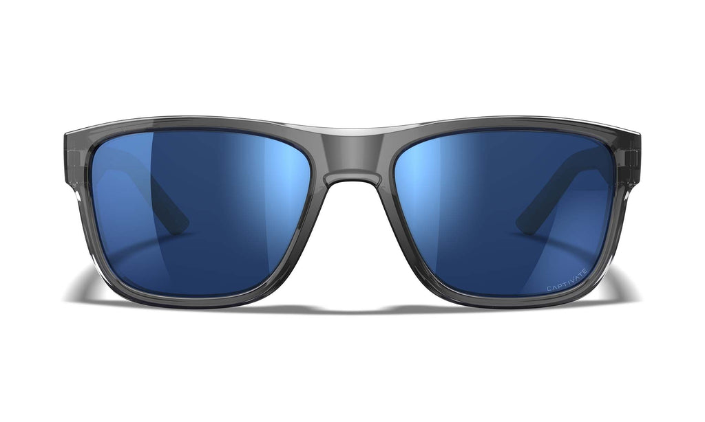 Wiley X WX OVATION — Captivate Polarized - Blue Mirror -  Grey, Gloss Crystal Dark Grey