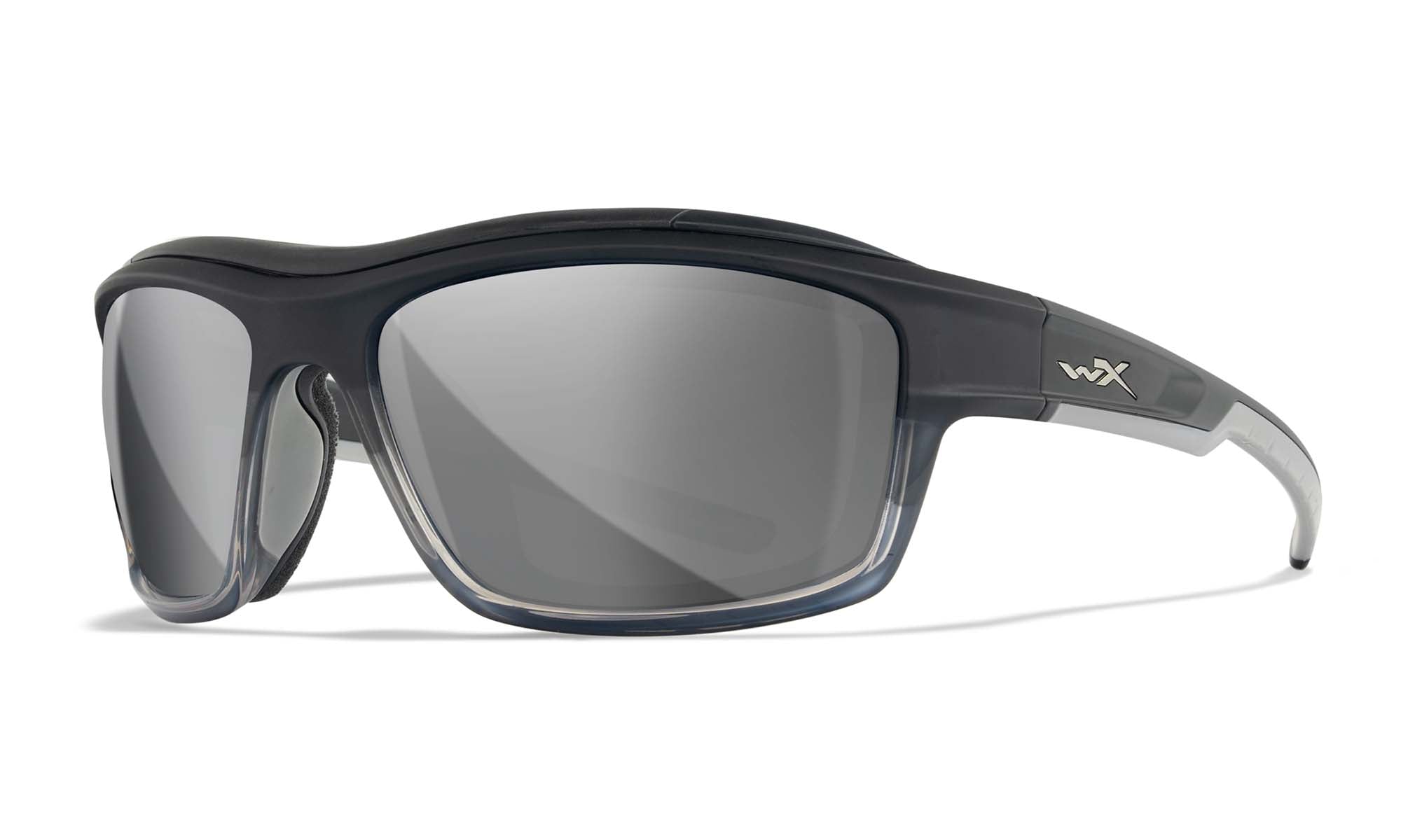 Wiley X WX OZONE — Silver Flash -  Grey, Matte Charcoal to Grey Fade
