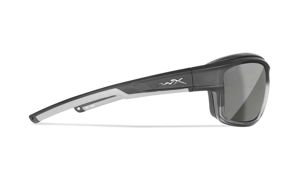 Wiley X WX OZONE — Silver Flash -  Grey, Matte Charcoal to Grey Fade