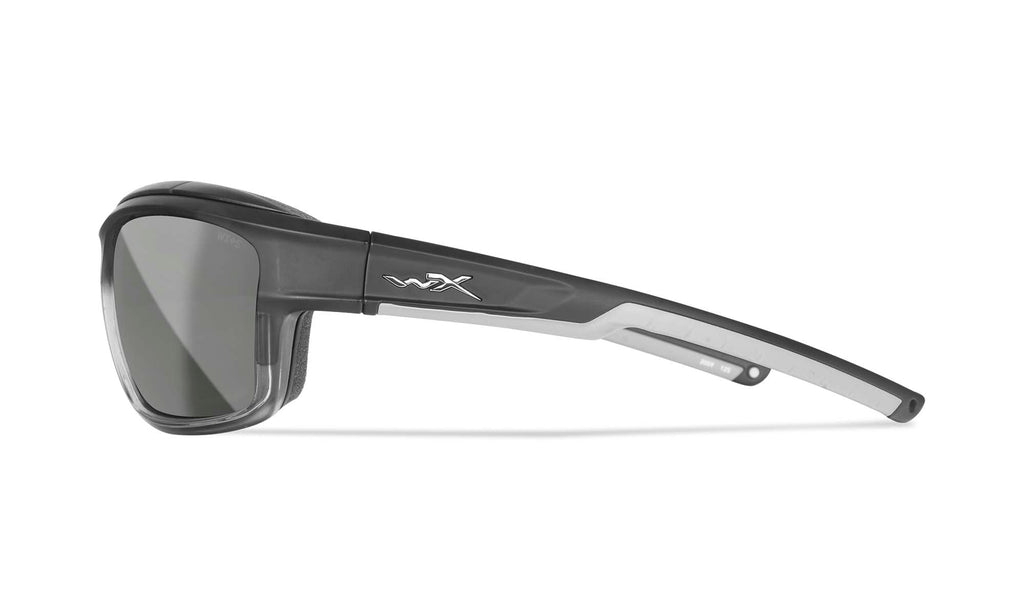 Wiley X WX OZONE — Silver Flash -  Grey, Matte Charcoal to Grey Fade