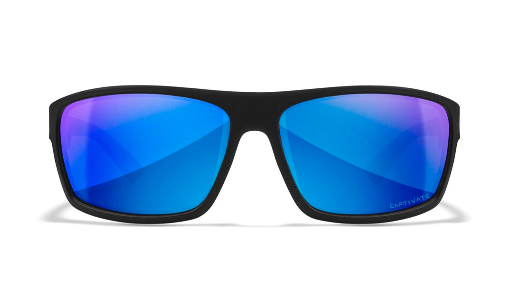 Wiley X WX PEAK XL — Captivate Polarized - Blue Mirror -  Grey, Matte Black - Size XL