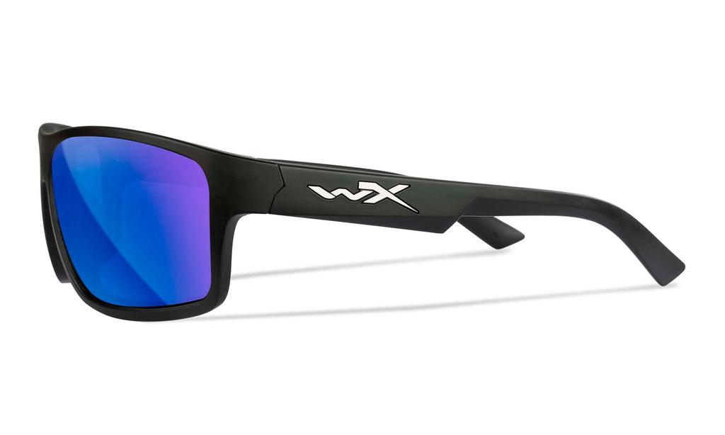 Wiley X WX PEAK — Captivate Polarized - Blue Mirror -  Grey, Matte Black