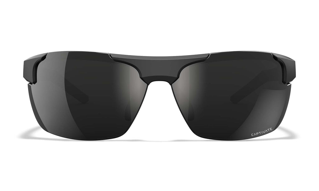 Wiley X WX PRIME — Captivate Polarized - Black Mirror - Grau, Mattschwarz