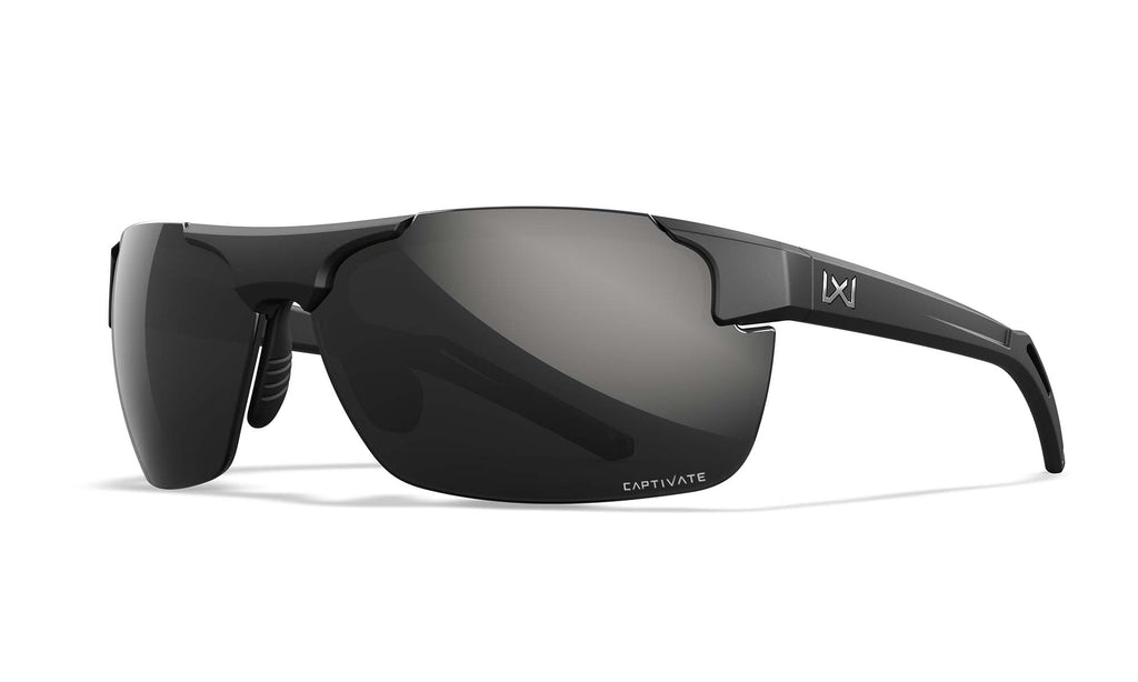 Wiley X WX PRIME — Captivate Polarized - Black Mirror - Grau, Mattschwarz