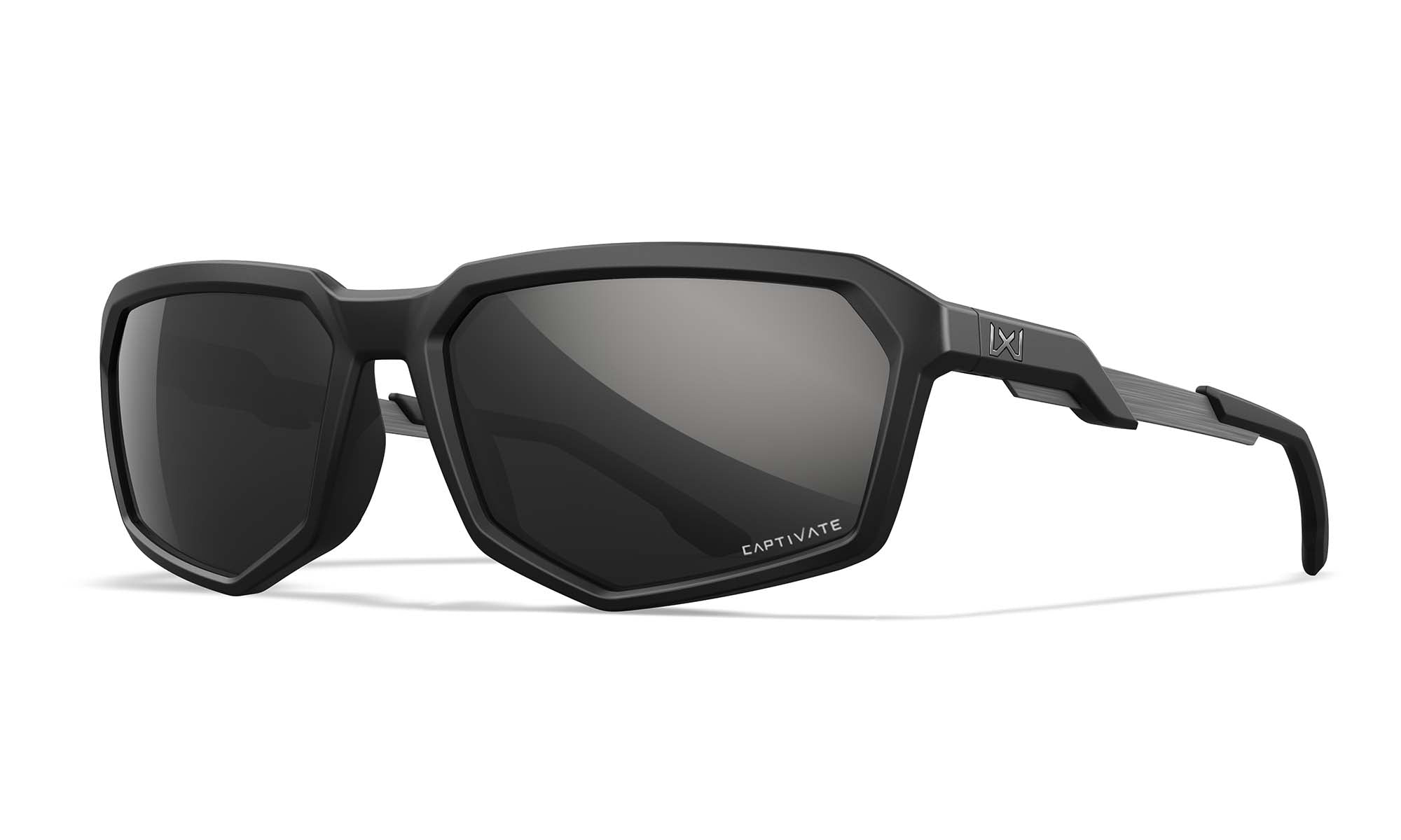 Wiley X WX RECON — Captivate Polarized - Black Mirror - Grey, Matte Black