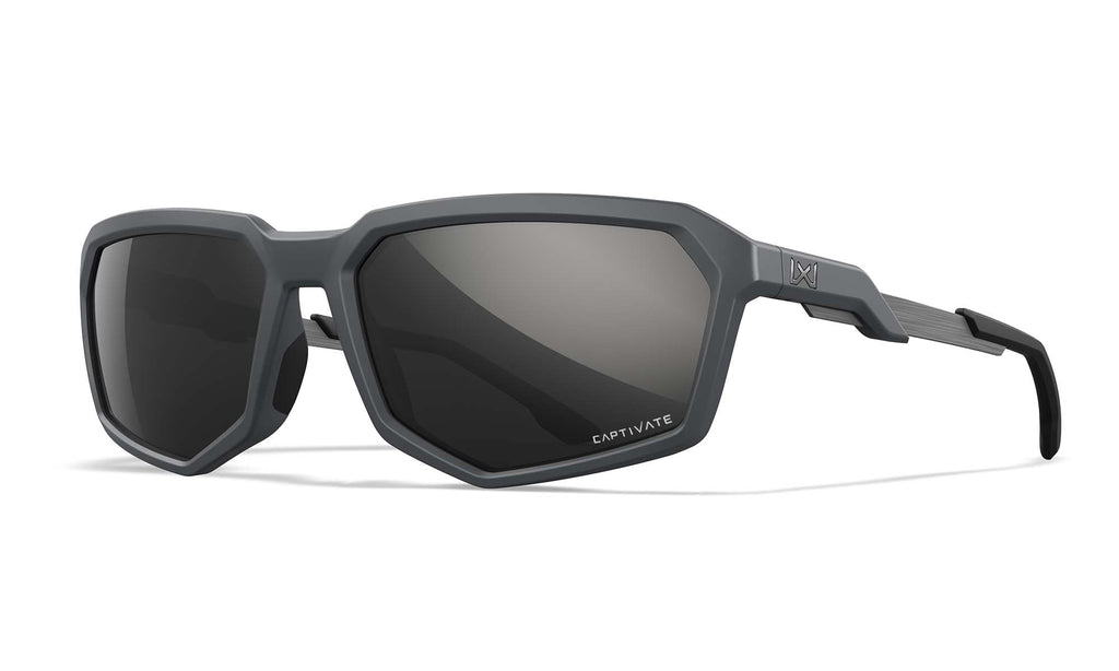 Wiley X WX RECON — Captivate Polarized - Black Mirror - Grey, Matte Grey