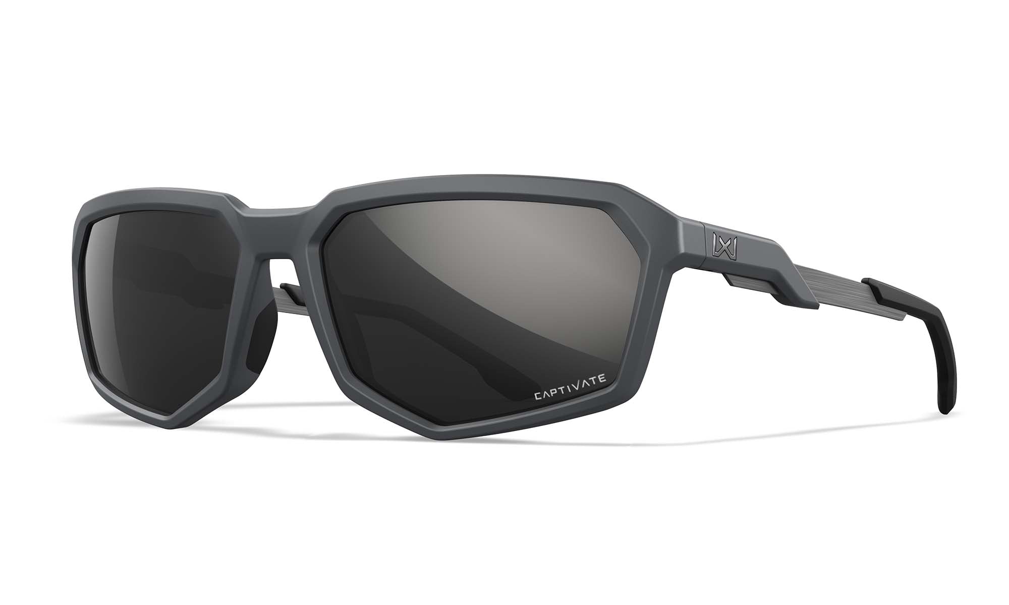 Wiley X WX RECON — Captivate Polarized - Black Mirror - Grey, Matte Grey