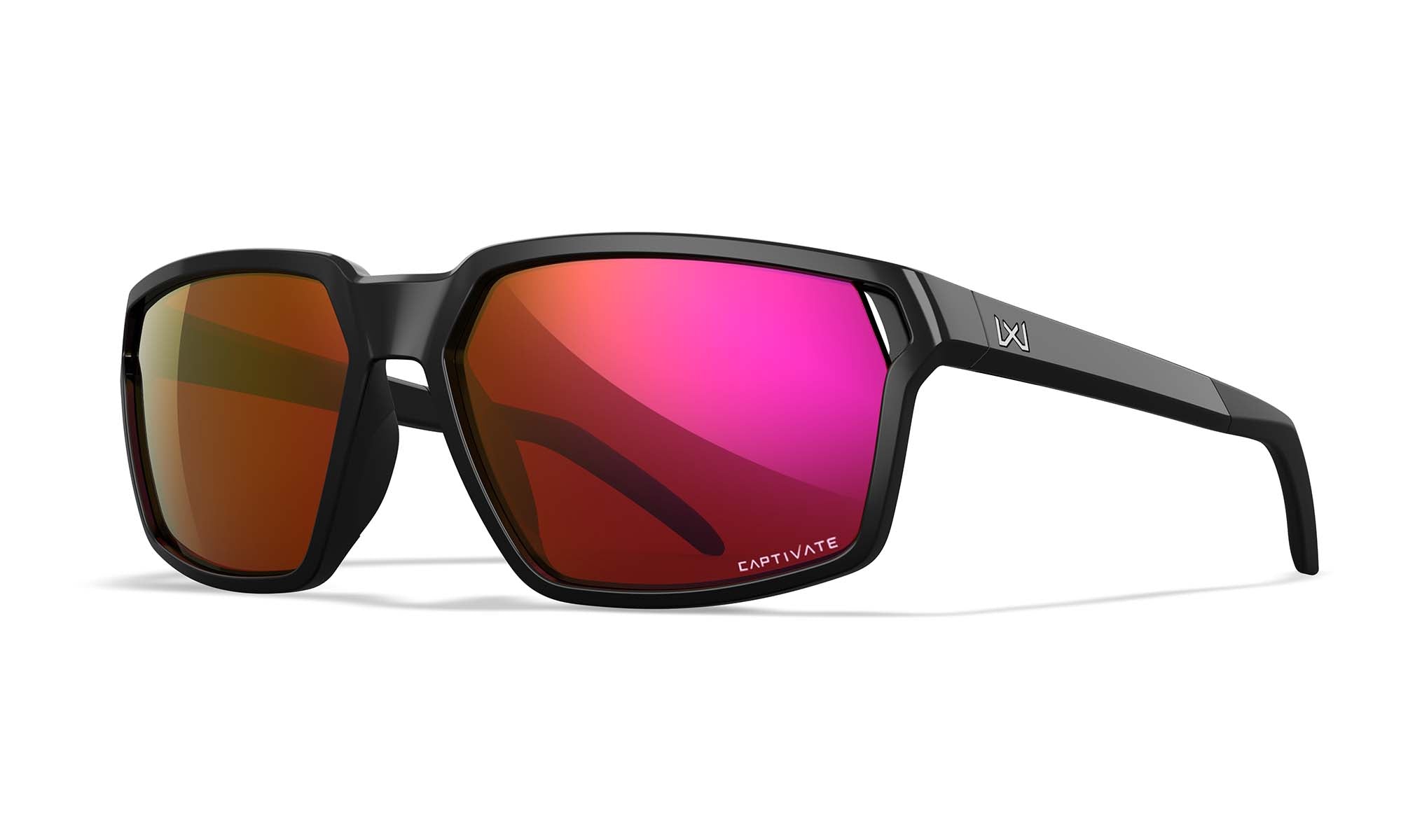 Wiley X WX SIERRA — Captivate - Red Mirror - Grey, Gloss Black