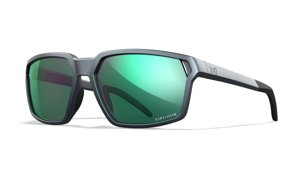 Wiley X WX SIERRA — Captivate Polarized - Green Mirror - Amber, Matte Graphite