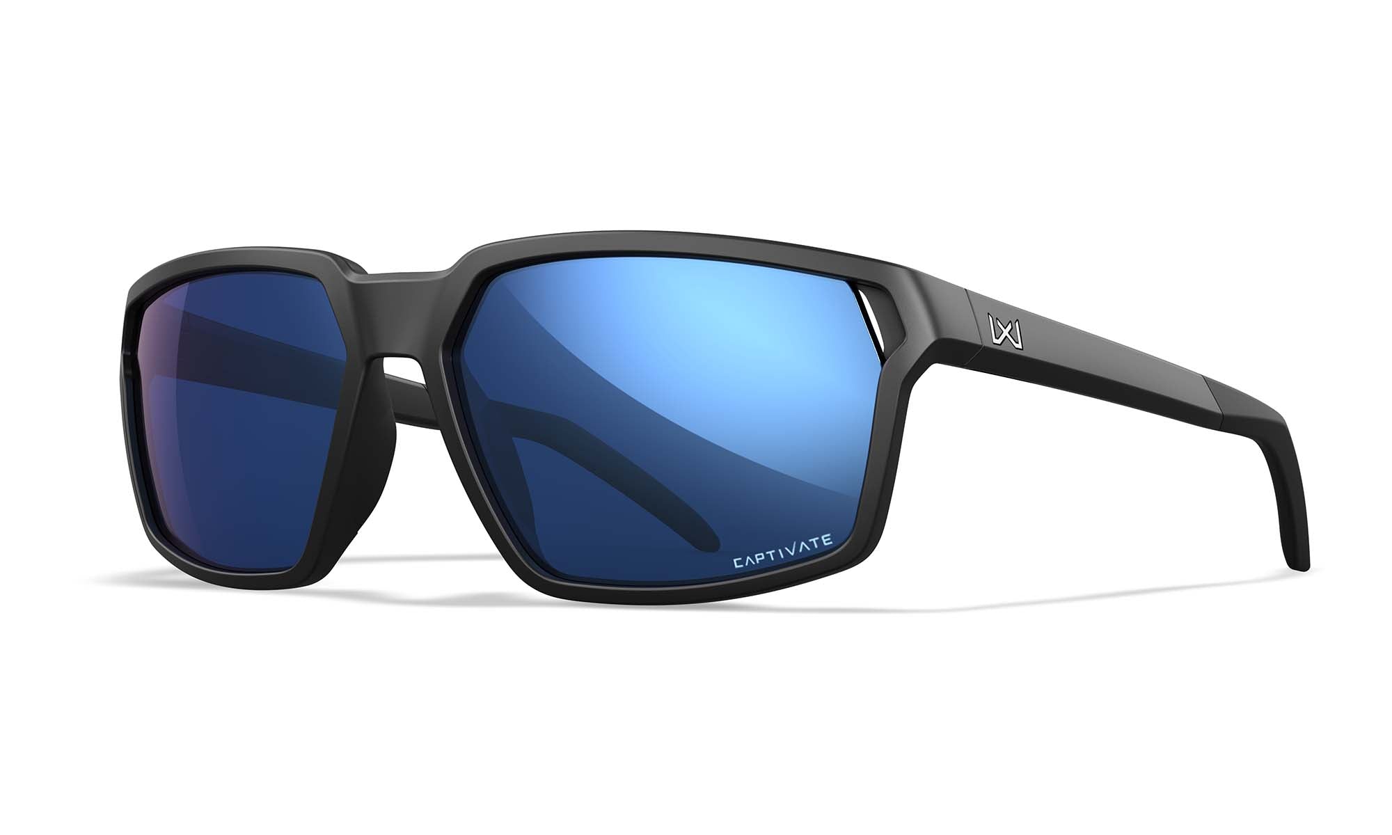 Wiley X WX SIERRA — Captivate Polarized - Blue Mirror -  Grey, Matte Black