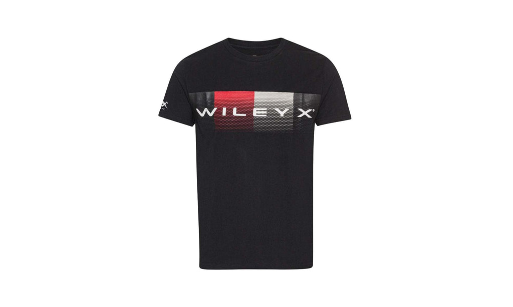 Wiley X WX Core T-Shirt – Schwarze Baumwolle mit Wiley X Dot – Größe S