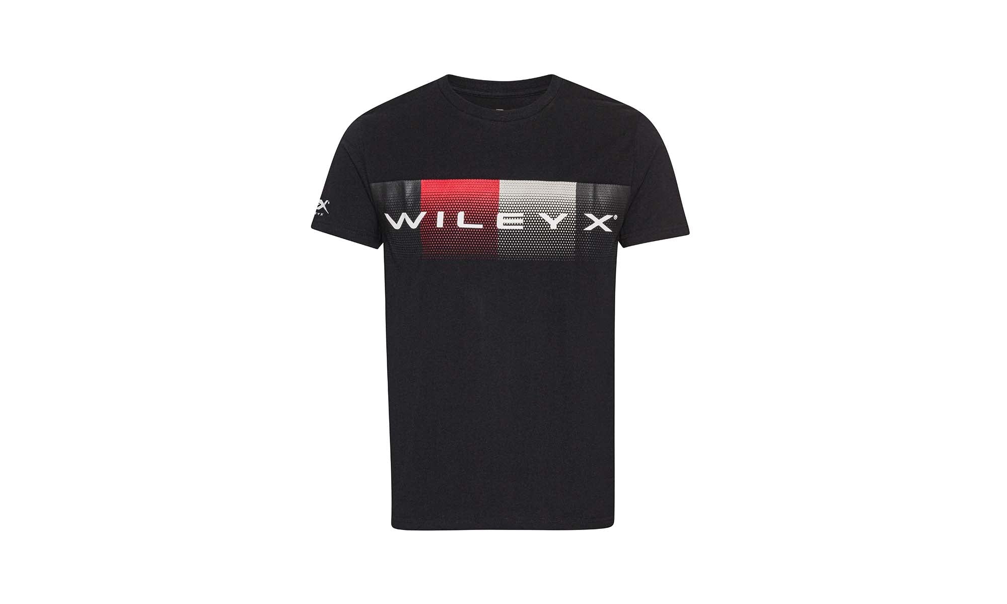 Wiley X WX Core T-Shirt – Schwarze Baumwolle mit Wiley X Dot – Größe S