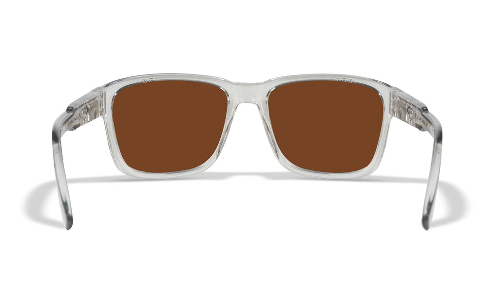 Wiley X WX TREK — Captivate Polarized - Green Mirror - Amber, Gloss Crystal Light Grey