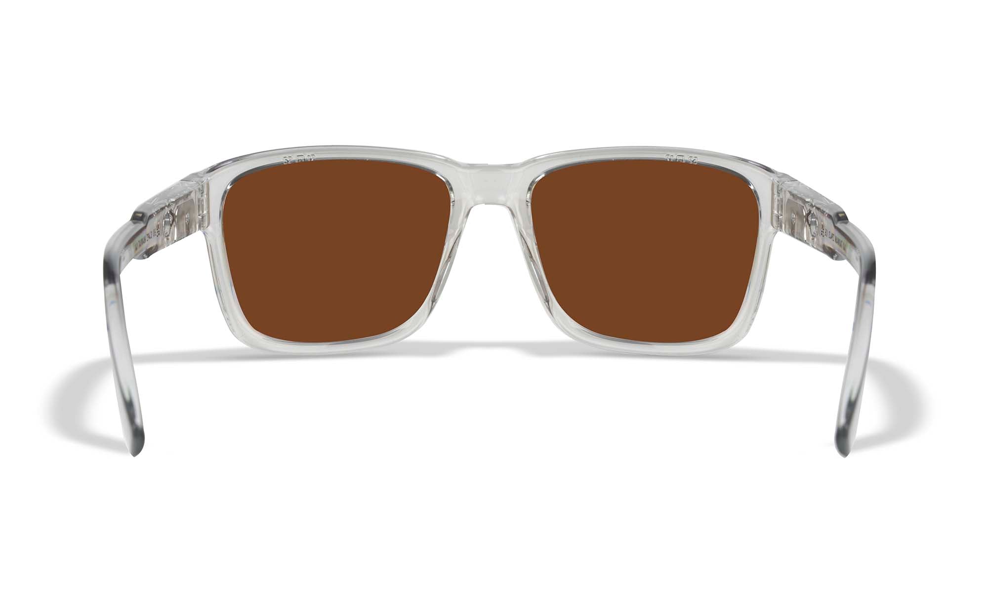 Wiley X WX TREK — Captivate Polarized - Green Mirror - Amber, Gloss Crystal Light Grey