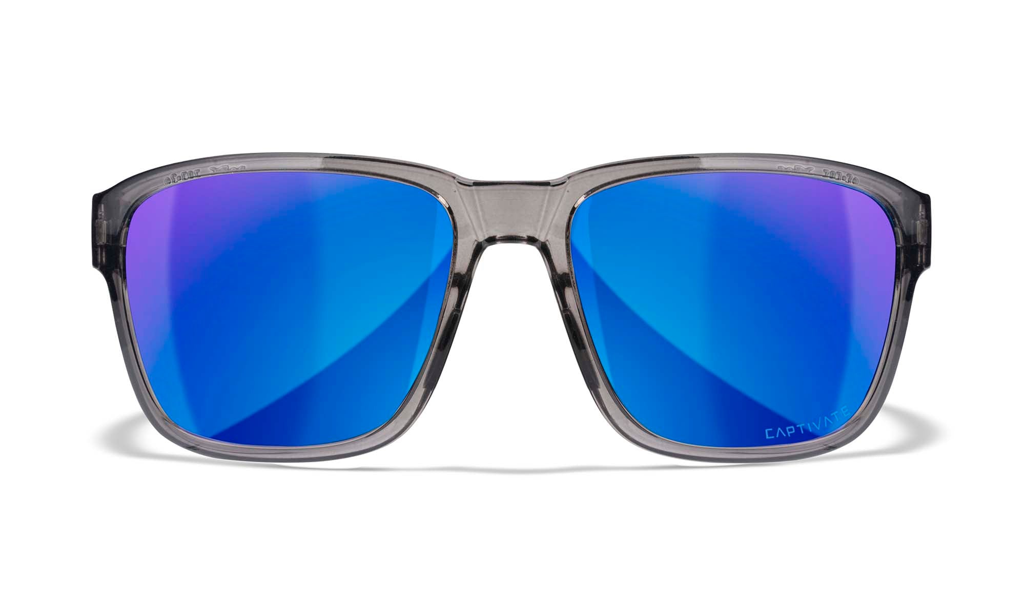 Wiley X WX TREK — Captivate Polarized - Blue Mirror -  Grey, Gloss Crystal Dark Grey