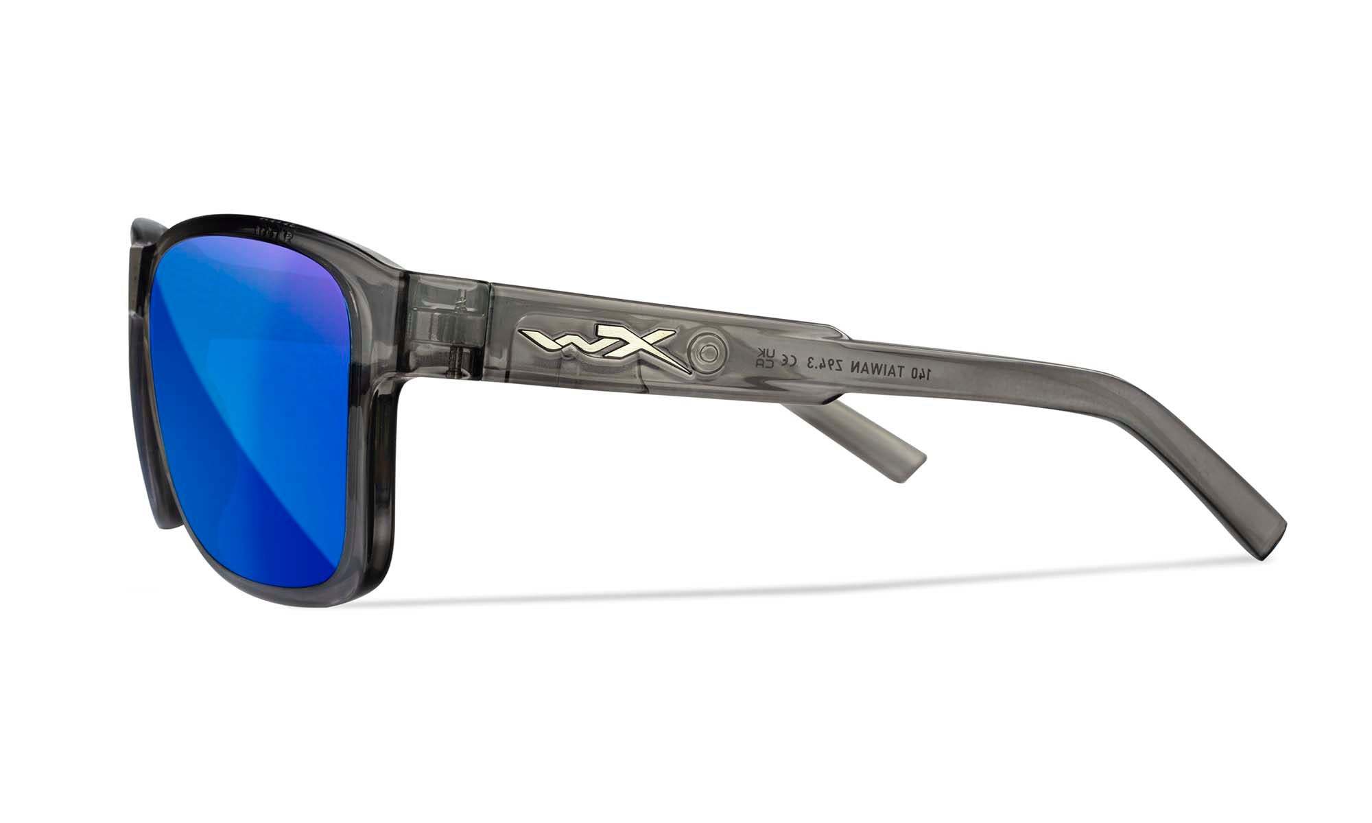Wiley X WX TREK — Captivate Polarized - Blue Mirror -  Grey, Gloss Crystal Dark Grey