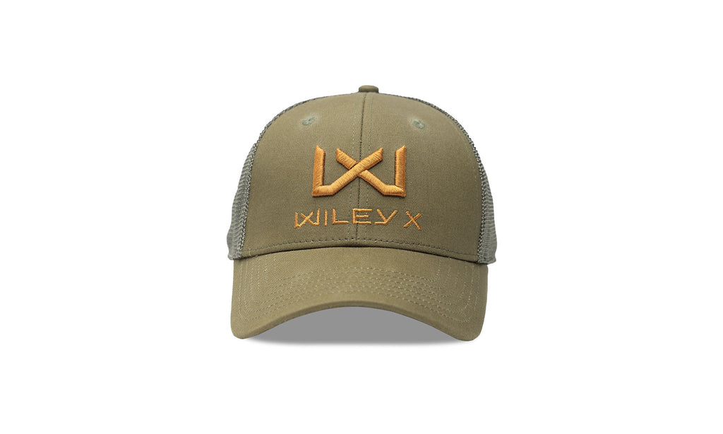 Wiley X Trucker Cap Olive Green w Tan WX/Wiley X