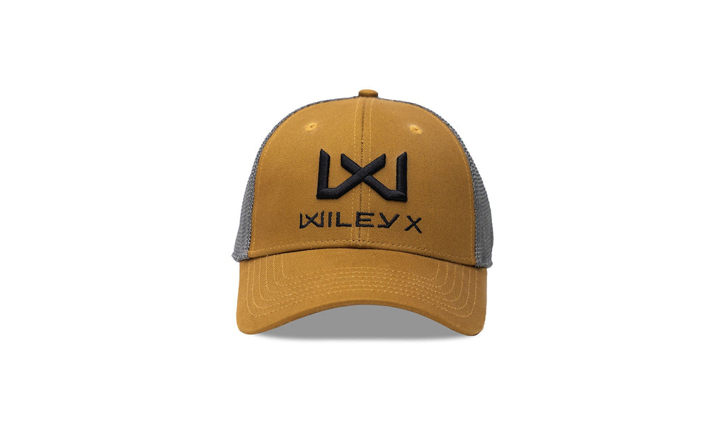 Wiley X Trucker Cap Tan/Grey w Black WX/Wiley X