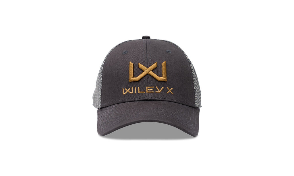 Wiley X Trucker Cap Dunkelgrau mit beigem WX/Wiley X