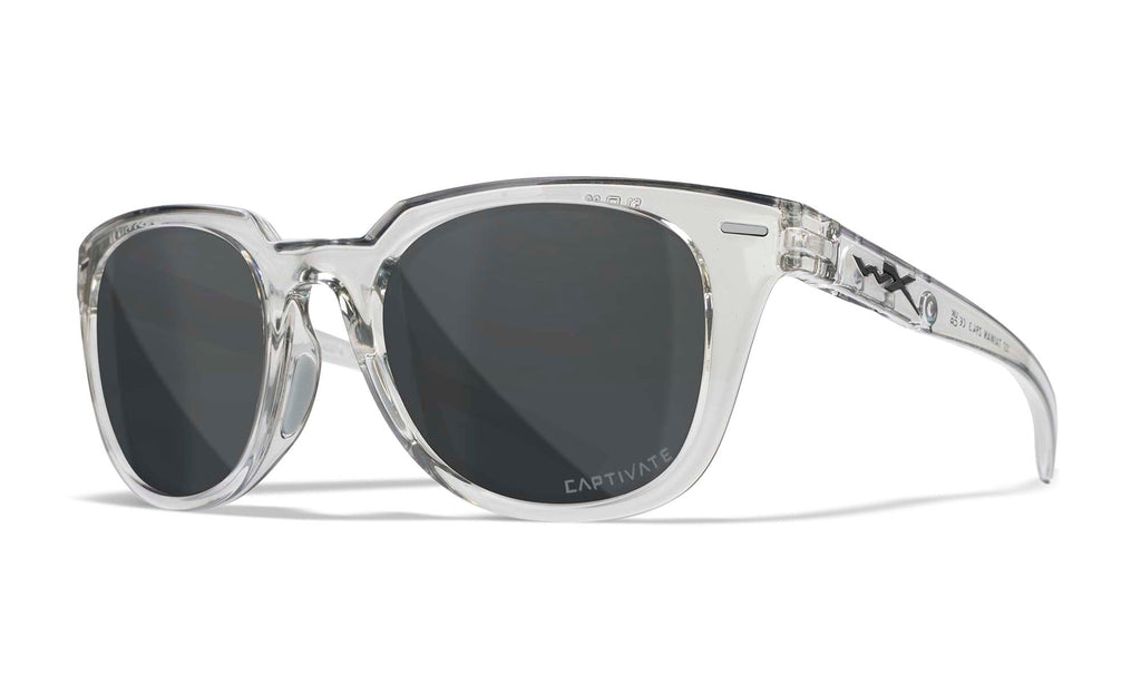 Wiley X WX ULTRA — Captivate Polarized -  Grey, Gloss Crystal Light Grey