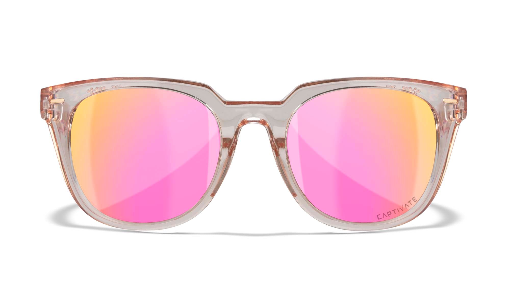 Wiley X WX ULTRA — Captivate Polarized - Rose Gold Mirror -  Green, Gloss Crystal Blush