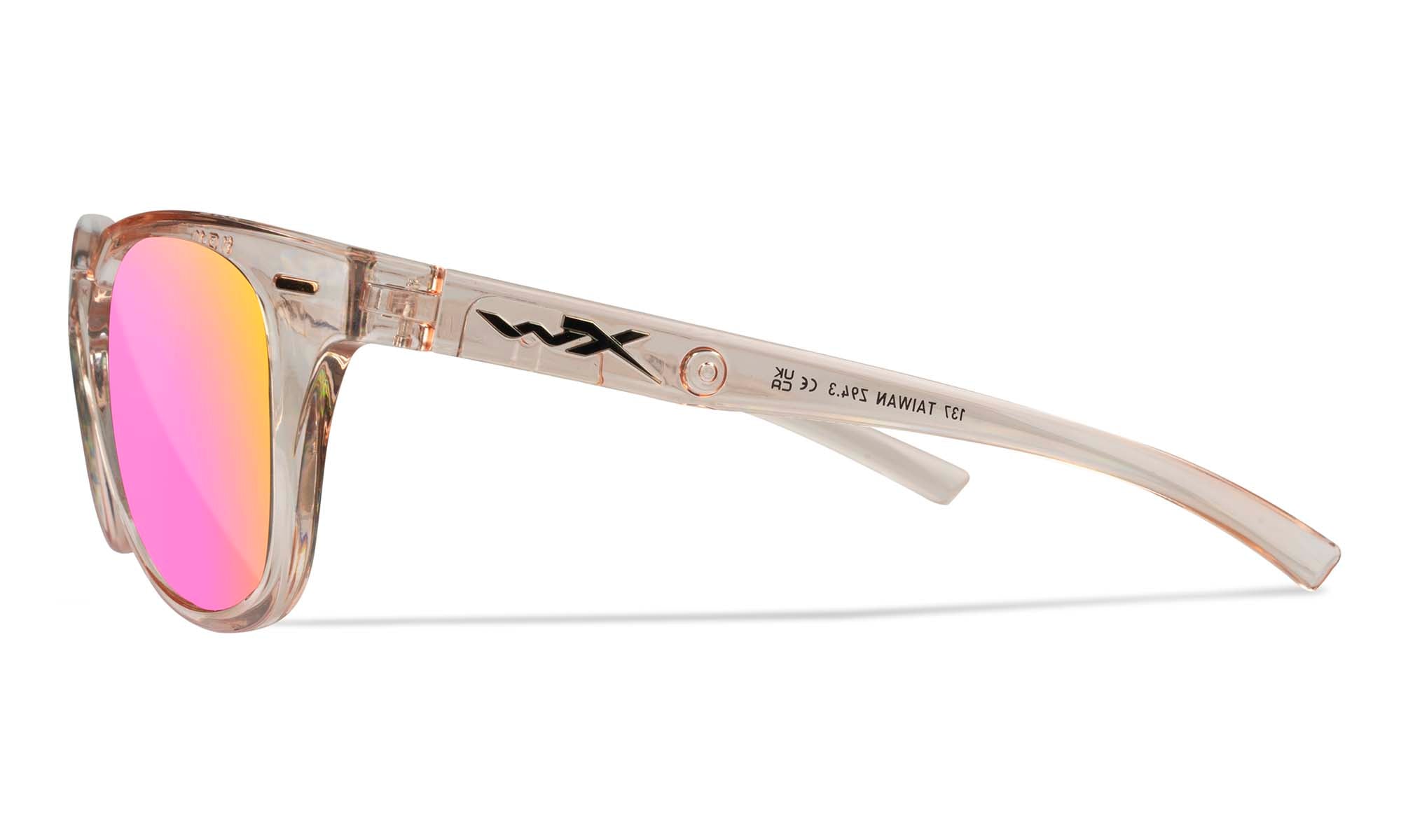 Wiley X WX ULTRA — Captivate Polarized - Rose Gold Mirror -  Green, Gloss Crystal Blush