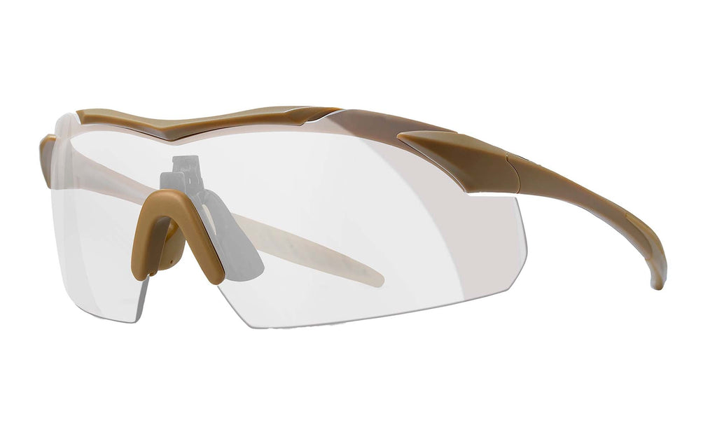 Wiley X WX VAPOR — Grey + Clear + Light Rust, Matte Tan