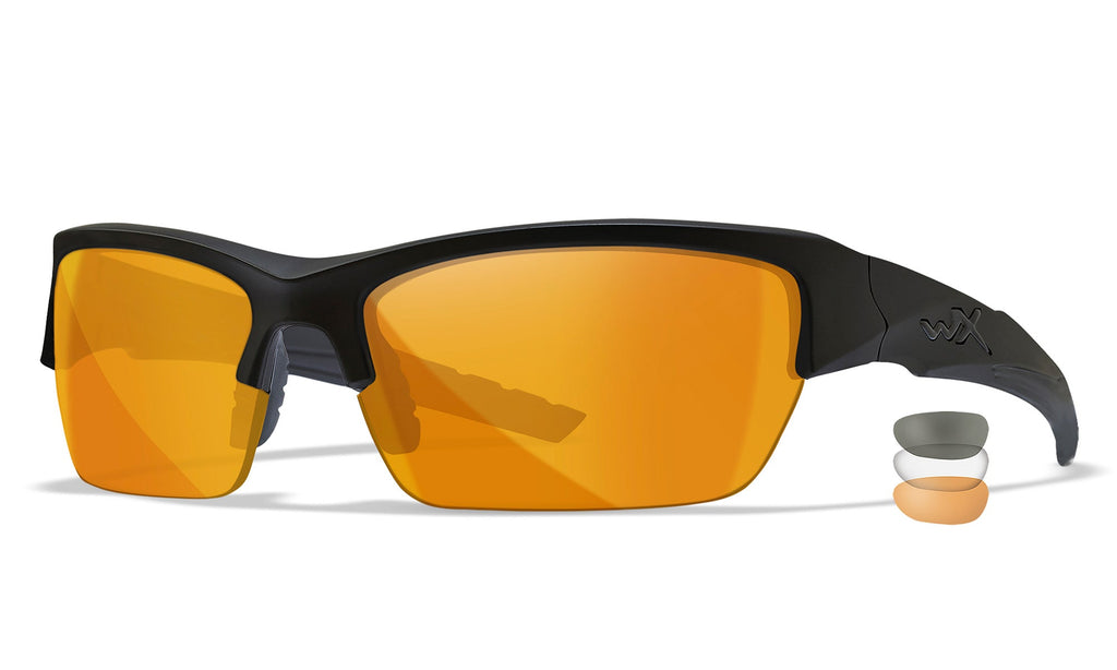 Wiley X WX VALOR – Grau + Klar + Hellrost, Mattschwarz