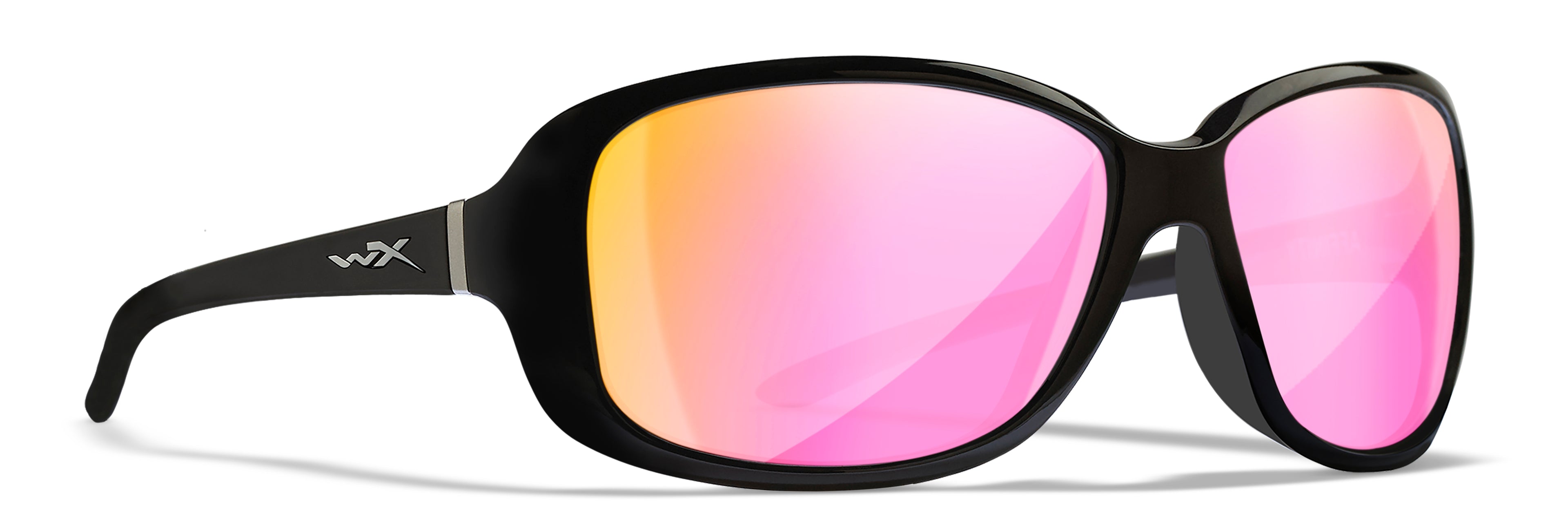 Wiley X WX AFFINITY — Captivate Polarized - Rose Gold Mirror -  Green, Gloss Black by Wiley X - Tactical Sunglasses