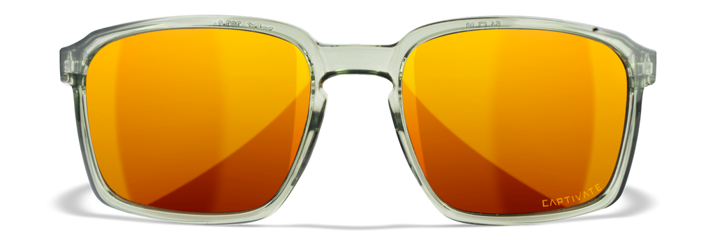Wiley X WX ALFA — Captivate Polarized - Bronze Mirror - Copper, Gloss Crystal Light Olive by Wiley X - Tactical Sunglasses