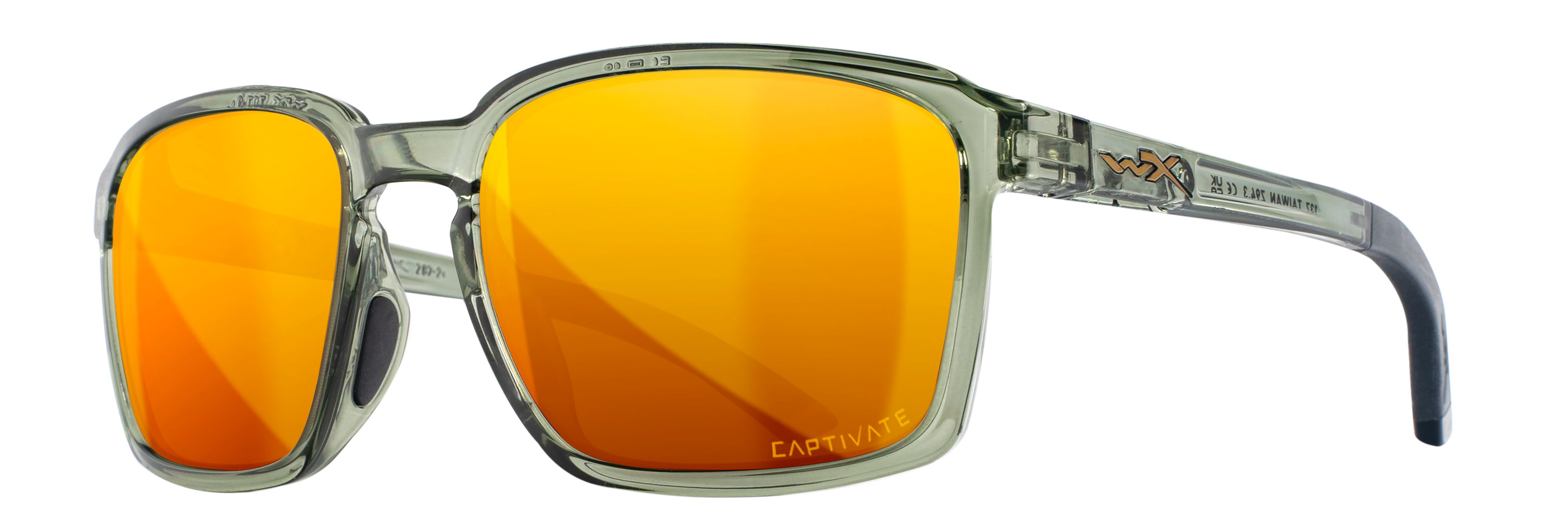 Wiley X WX ALFA — Captivate Polarized - Bronze Mirror - Copper, Gloss Crystal Light Olive by Wiley X - Tactical Sunglasses