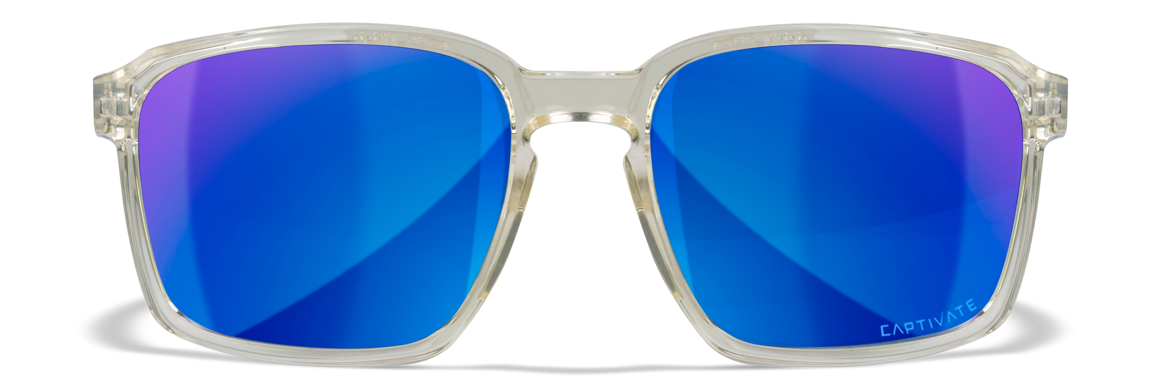 Wiley X WX ALFA — Captivate Polarized - Blue Mirror -  Grey, Gloss Clear Crystal by Wiley X - Tactical Sunglasses