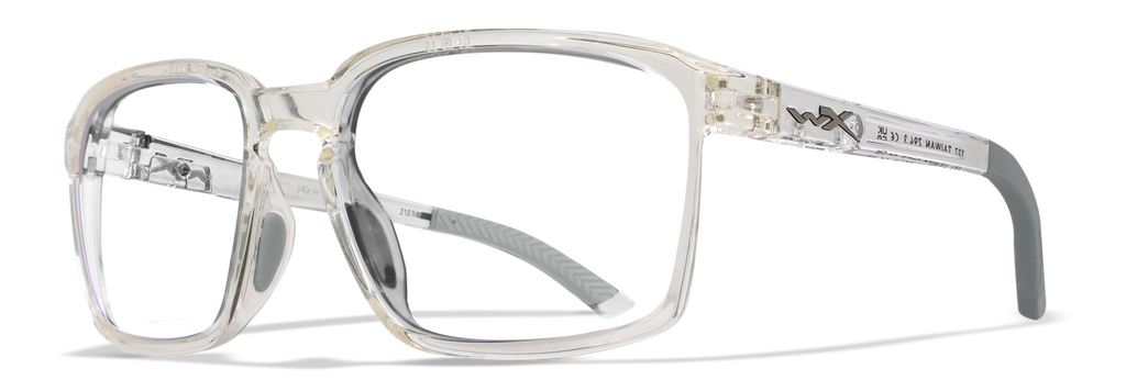 Wiley X WX ALFA — Captivate Polarized - Blue Mirror -  Grey, Gloss Clear Crystal by Wiley X - Tactical Sunglasses
