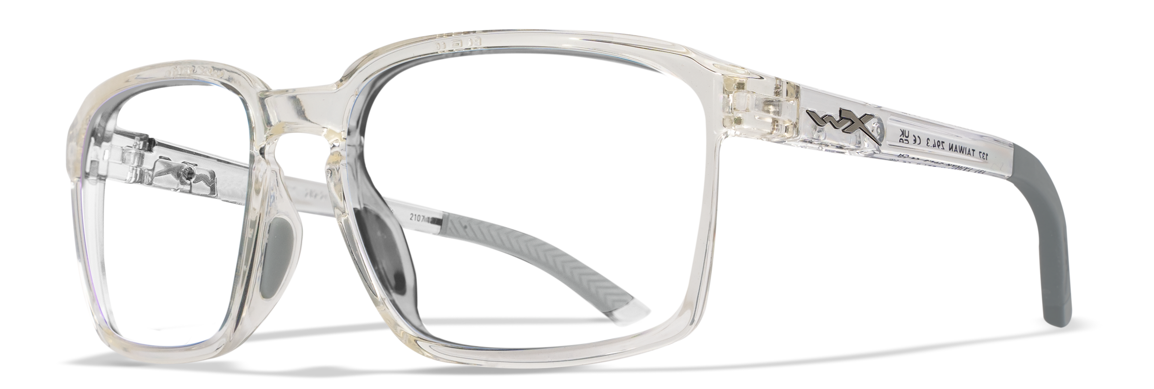 Wiley X WX ALFA — Captivate Polarized - Blue Mirror -  Grey, Gloss Clear Crystal by Wiley X - Tactical Sunglasses