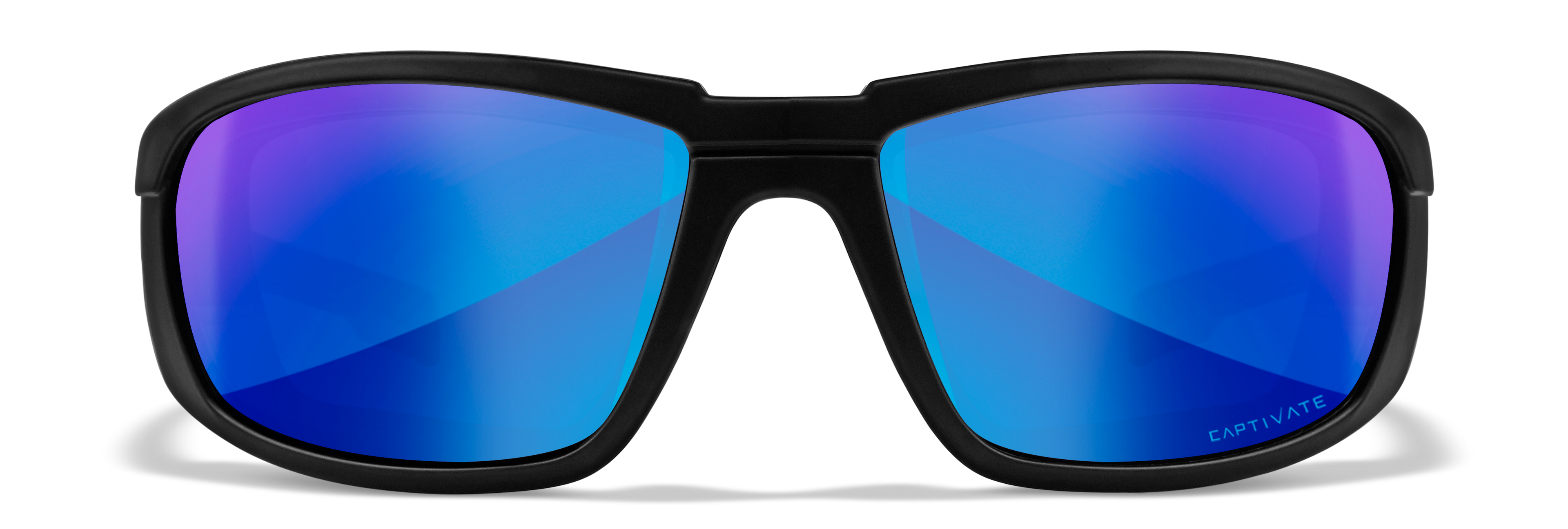 Wiley X WX BOSS — Captivate Polarized - Blue Mirror -  Grey, Matte Black by Wiley X - Tactical Sunglasses