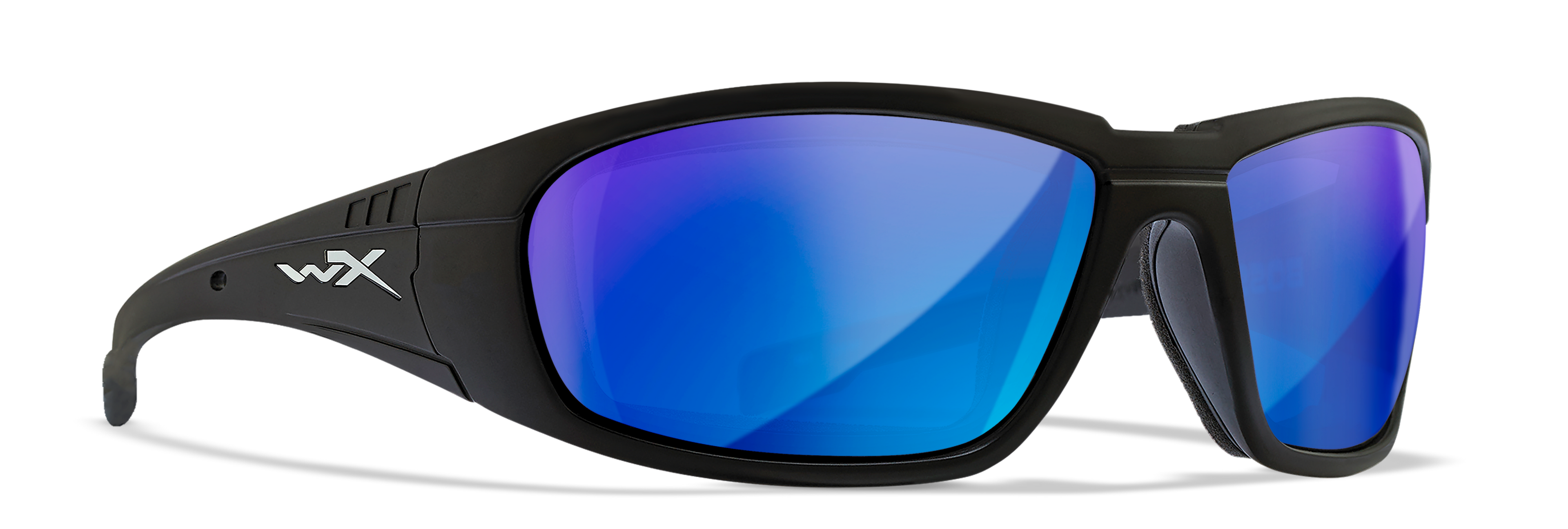 Wiley X WX BOSS — Captivate Polarized - Blue Mirror -  Grey, Matte Black by Wiley X - Tactical Sunglasses