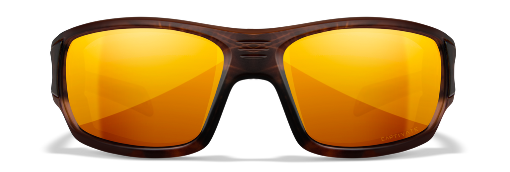 Wiley X WX BREACH — Captivate Polarized - Bronze Mirror - Copper, Matte Hickory Brown by Wiley X - Tactical Sunglasses