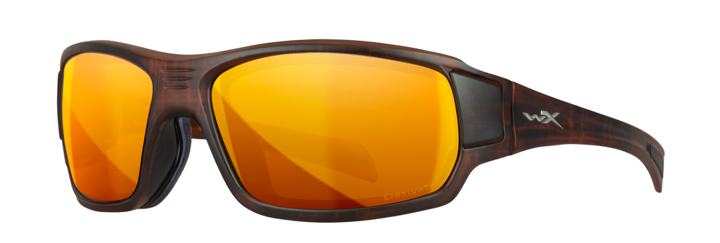 Wiley X WX BREACH — Captivate Polarized - Bronze Mirror - Copper, Matte Hickory Brown by Wiley X - Tactical Sunglasses