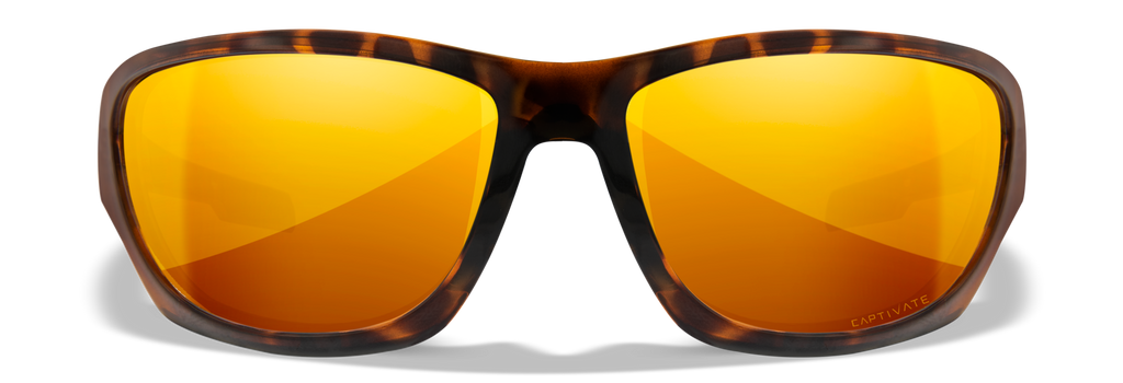 Wiley X WX CLIMB — Captivate Polarized - Bronze Mirror - Copper, Gloss Tortoise by Wiley X - Tactical Sunglasses