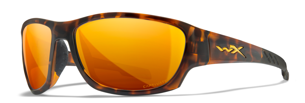 Wiley X WX CLIMB — Captivate Polarized - Bronze Mirror - Copper, Gloss Tortoise by Wiley X - Tactical Sunglasses