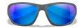 Wiley X WX CLIMB — Captivate Polarized - Blue Mirror -  Grey, Matte Grey by Wiley X - Tactical Sunglasses